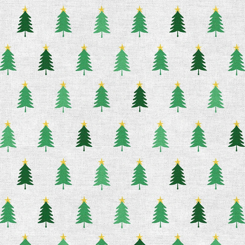 Fabric Editions White Oh Christmas Tree Cotton Fabric