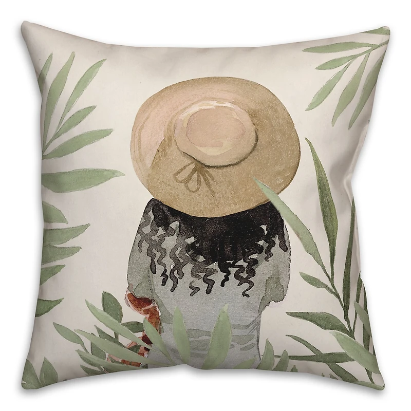 Sunhat Scene 18" x 18" Throw Pillow