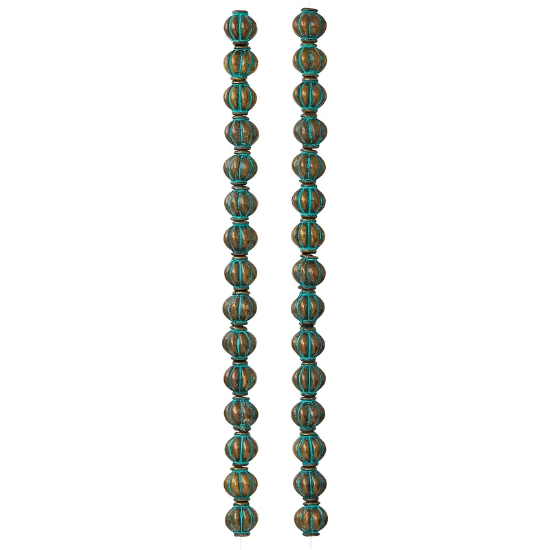 Patina Metal Lantern Beads, 8mm by Bead Landing™