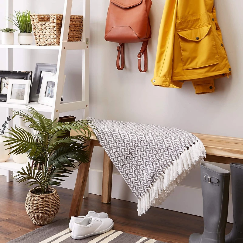 DII® Gray Arrowhead Woven Throw