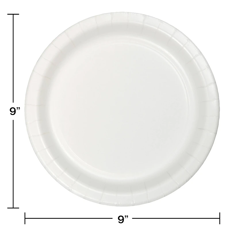 9" Solid Paper Plates