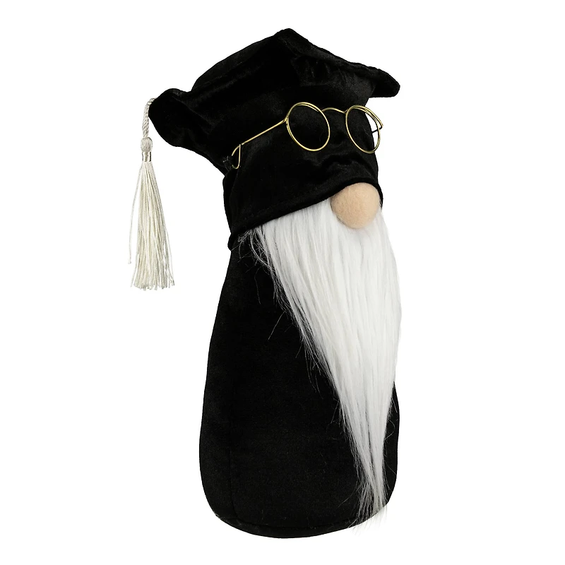 10.5" Graduation Day Boy Gnome in Black Cap & Gown