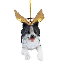 Design Toscano Honor the Pooch Border Collie Holiday Dog Angel Ornament Collection