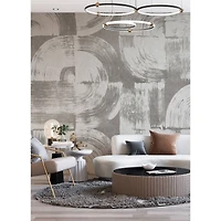Katie Hunt Dove Gray Brushstrokes Wall Mural