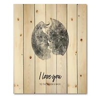 Designart - Romantic Moon Kiss of Two Lovers