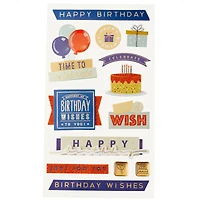 12 Pack: Time to Celebrate Birthday Dimensional Stickers by Recollections™