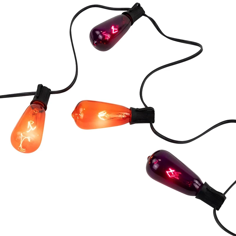 10ct. Purple & Orange Edison E17 Halloween Light Set