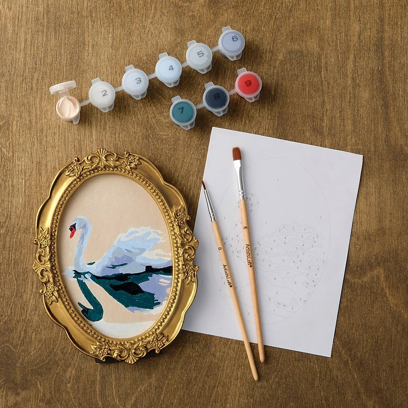 Swan Paint-by-Number Framed Mini Kit by Artist's Loft®