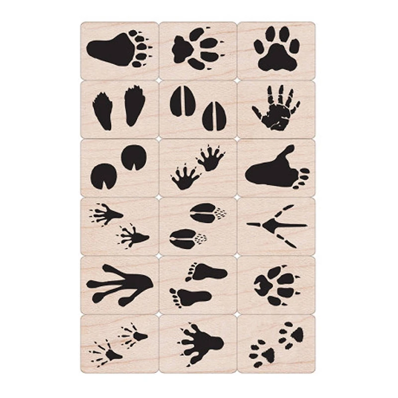 Hero Arts® Ink 'n' Stamp Woodblock Animal Prints Stamps