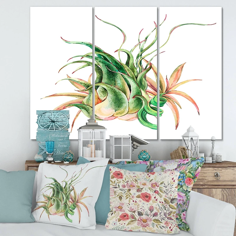 Designart - Tropical Leaves Air Plant Succulent