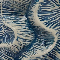 Hello Honey® Bloomingville 7.5" Blue & Ivory Organically Shaped Stoneware Vase