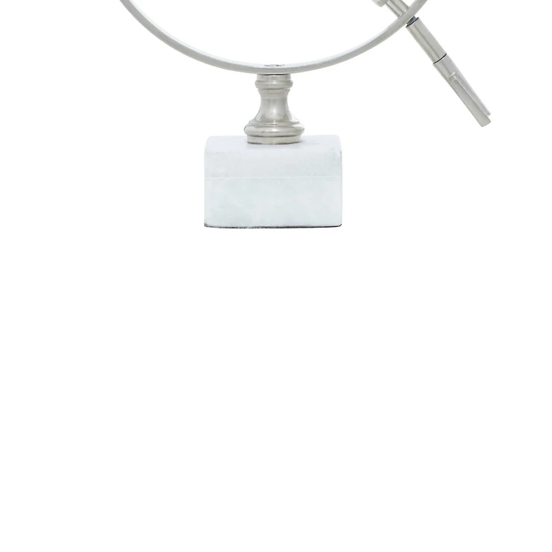 12" Silver Aluminum Glam Globe