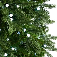 6.5ft. Pre-Lit Fraser Fir Artificial Christmas Tree, White LED Lights