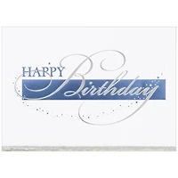 JAM Paper 5.625" x 7.875" Happy Birthday Deckle Edge Birthday Cards & Envelopes, 25ct.