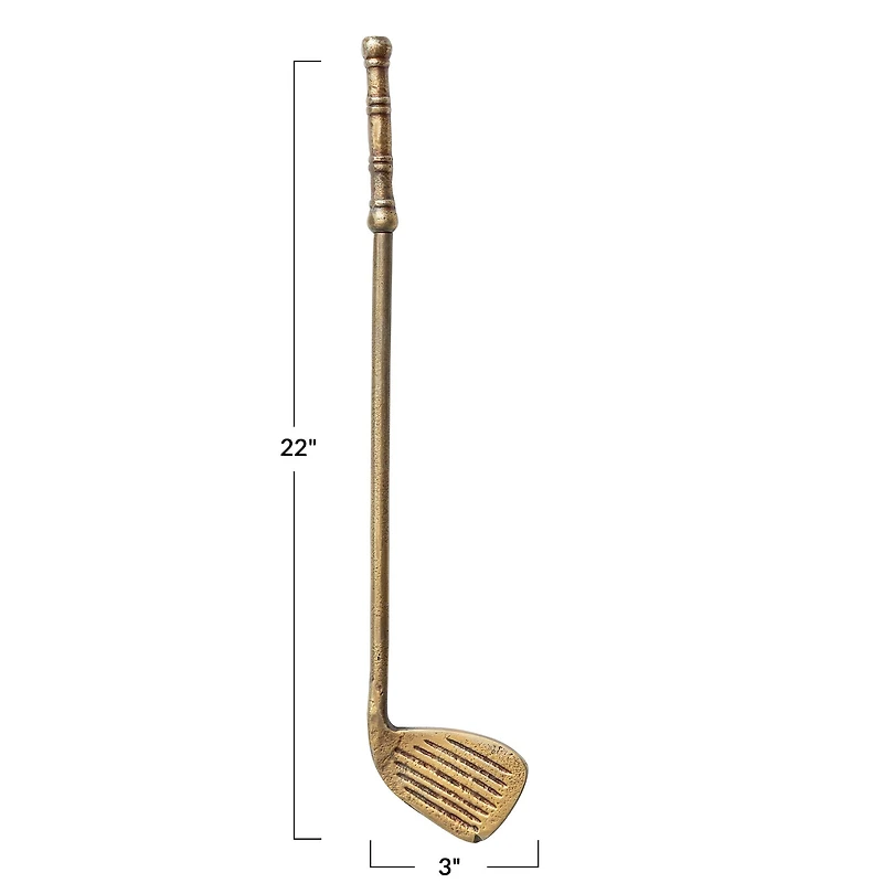 Hello Honey® 15" Antique Gold Decorative Embossed Aluminum Golf Club