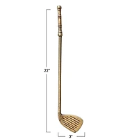 Hello Honey® 15" Antique Gold Decorative Embossed Aluminum Golf Club