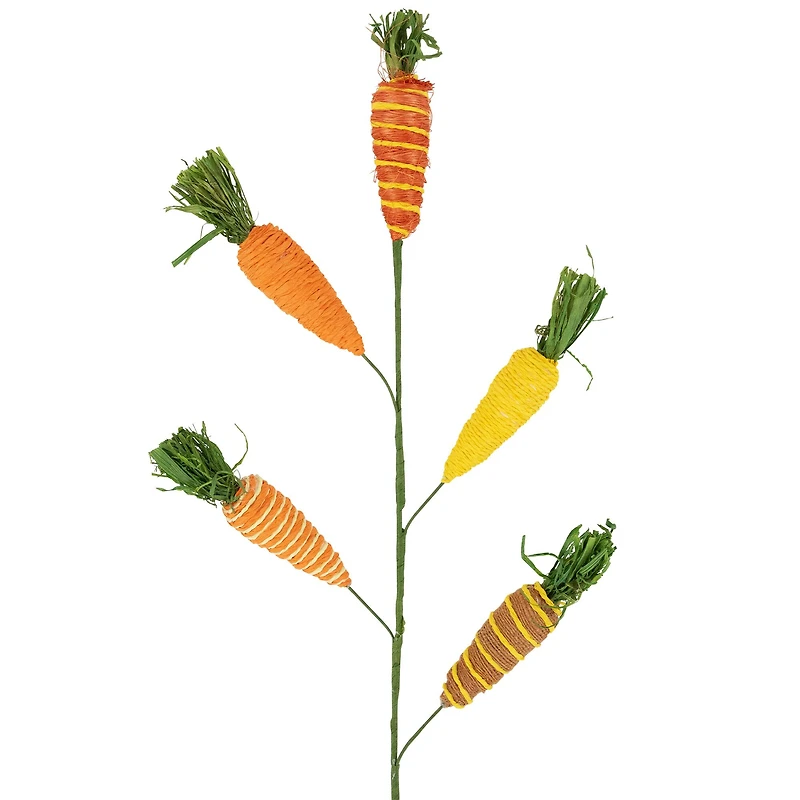 23.75" Striped Carrots Artificial Easter Spray