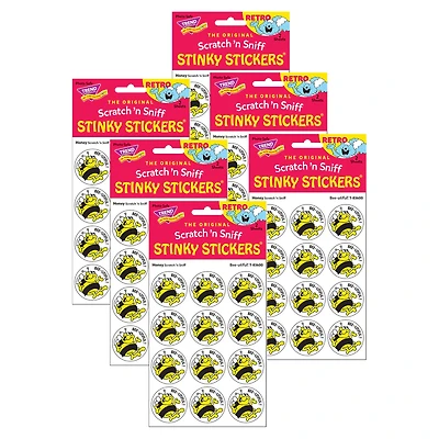 TREND Enterprises® Bee-utiful! Honey Scented Stickers, 6 Packs of 24