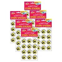 TREND Enterprises® Bee-utiful! Honey Scented Stickers, 6 Packs of 24