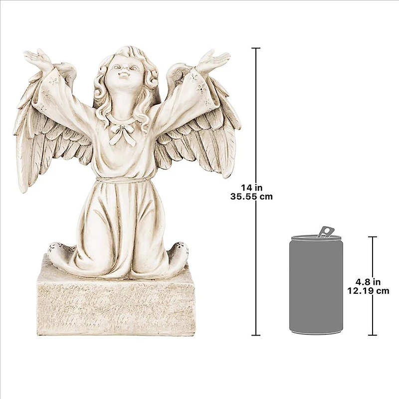Design Toscano 14" Look to the Heavens Memorial Garden Angel Statue