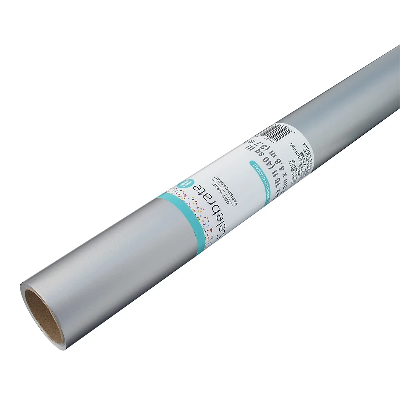 Silver Kraft Gift Wrap by Celebrate It™