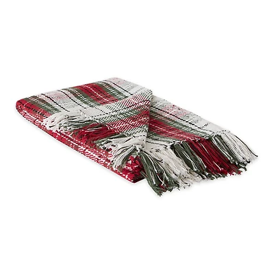 DII® Christmas Plaid Recycled Cotton Throw