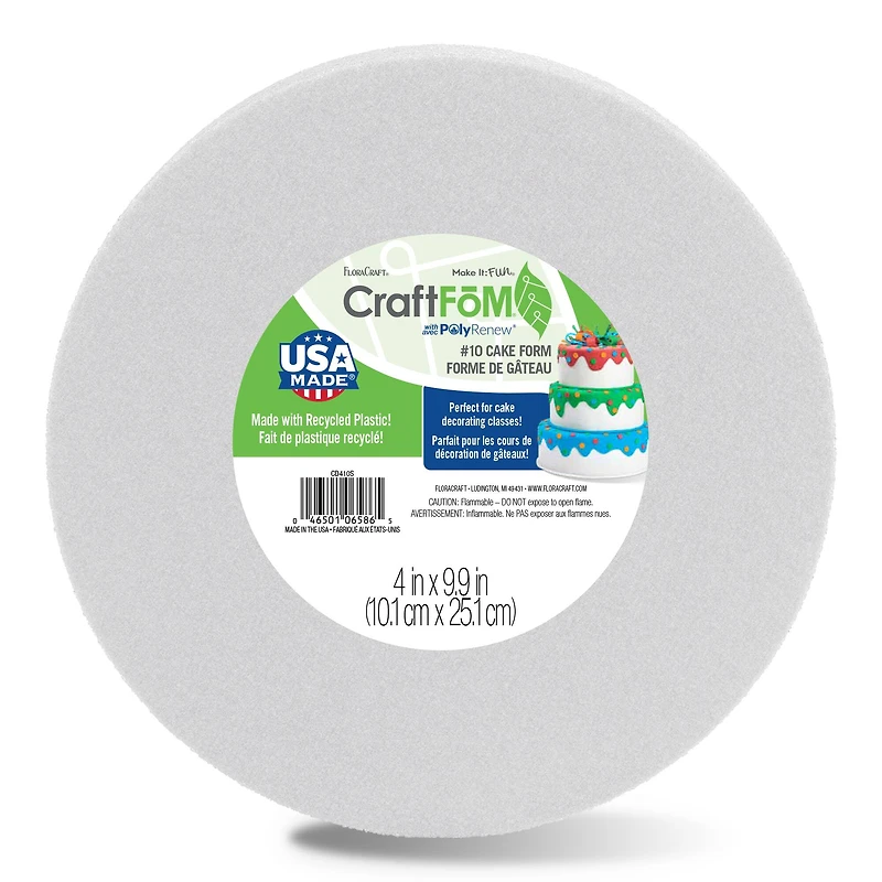 FloraCraft® CraftFōM Round Cake Form White