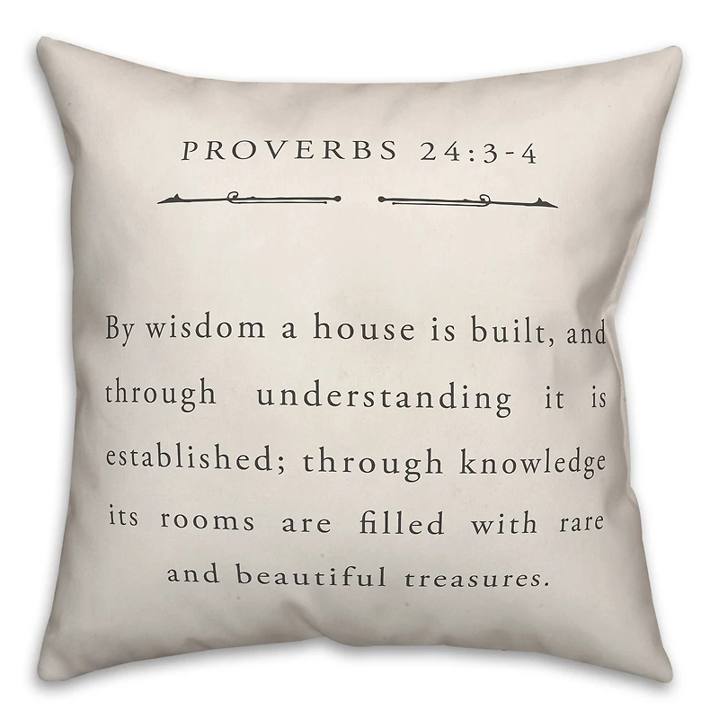 Proverbs 24 18" x 18" Throw Pillow