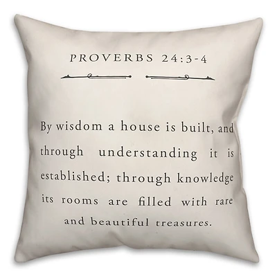 Proverbs 24 18" x 18" Throw Pillow