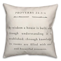 Proverbs 24 18" x 18" Throw Pillow