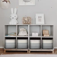 NEX™ Gray & White Cotton Rope Storage Baskets, 3ct.