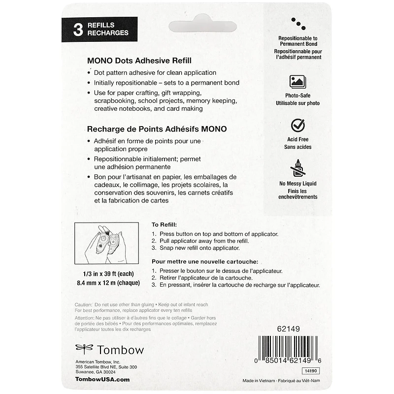 Tombow Mono Dots Refill Value Pack