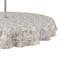 DII® Stone Floral Print Outdoor Tablecloth with Zipper, 60 Round