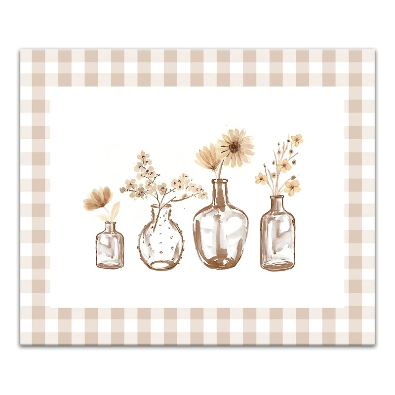 Amber Flower Jar Still 20" x 24" Canvas Wall Art