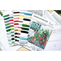 Luca-s Terrace With Flowers Counted Cross Stitch Kit