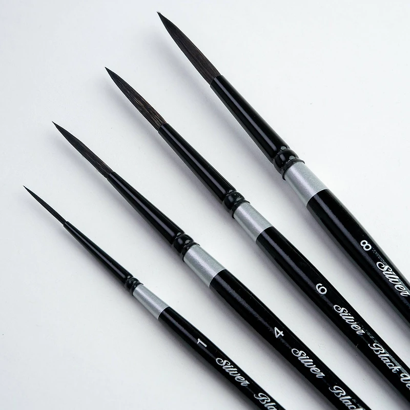 Silver Brush Limited Black Velvet® Liner Brushes Set