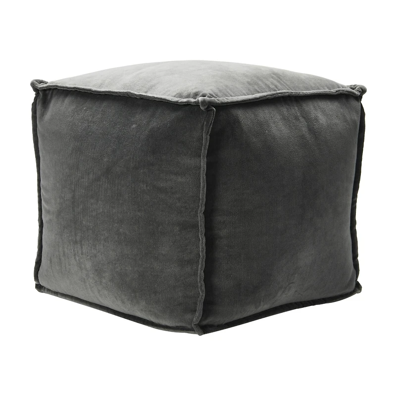 Hello Honey® 18" Modern Boho Cotton Velvet Pouf