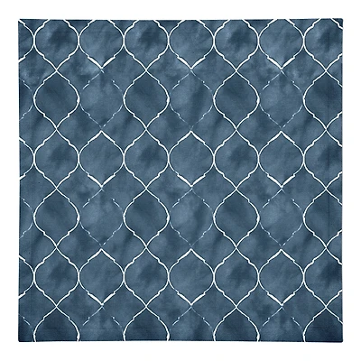 Blue Ogee Pattern 10" x 10" Cotton Twill Napkin