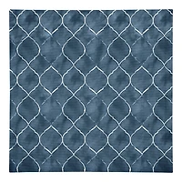 Blue Ogee Pattern 10" x 10" Cotton Twill Napkin