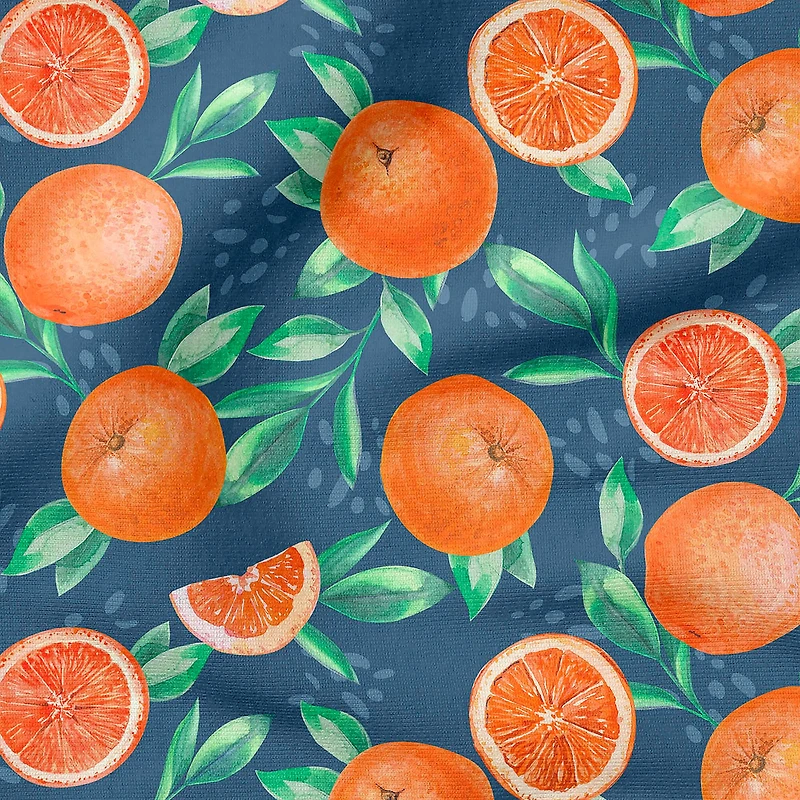 Fabric Editions Navy Orange Grove Cotton Fabric