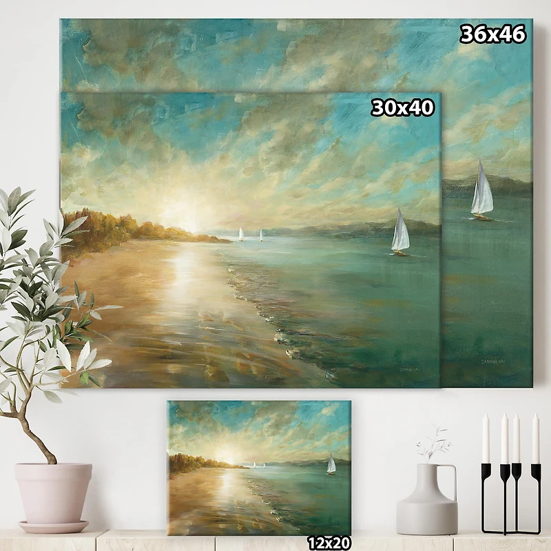Designart - Coastal Pastel Horizon
