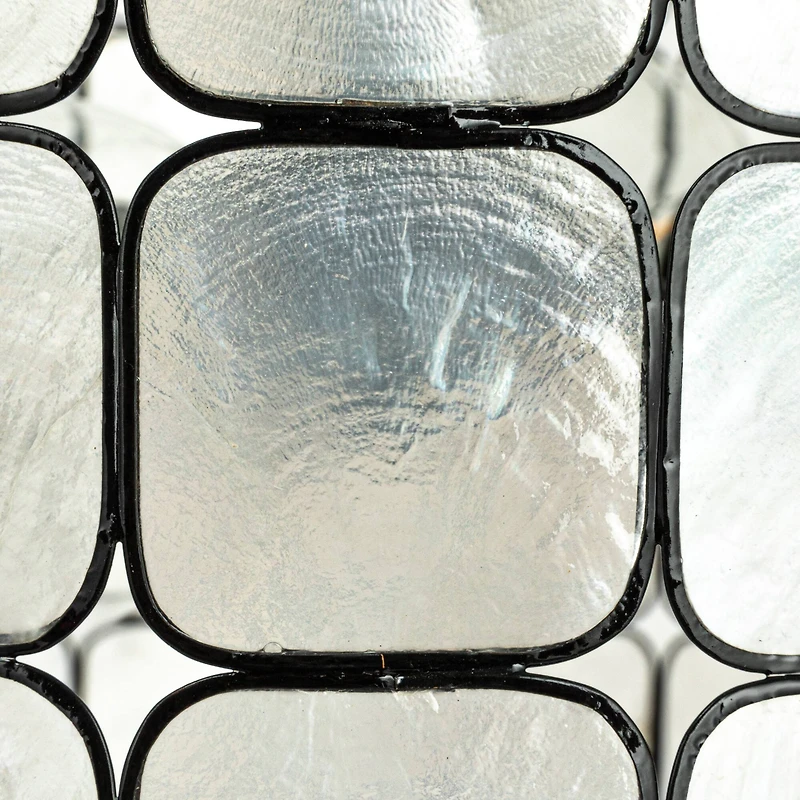 Hello Honey® Emma Capiz Black Finish Pendant Lamp