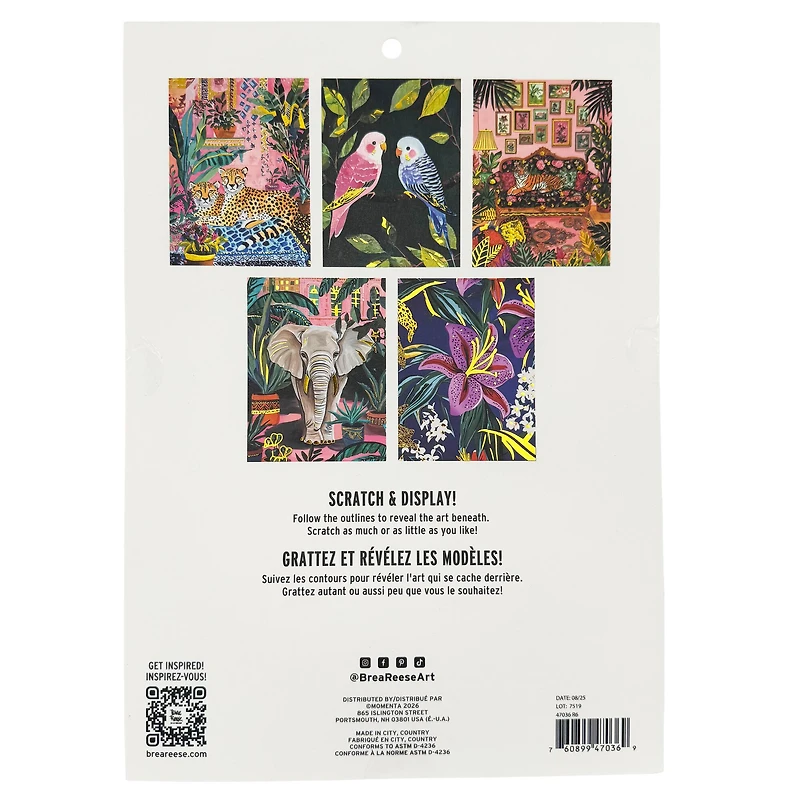 Brea Reese™ 9" x 12" Jungle Joy Scratch Art Paper Pad