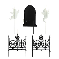 Glitzhome® 24" 5-Piece Halloween Metal Graveyard Yard Stake Set