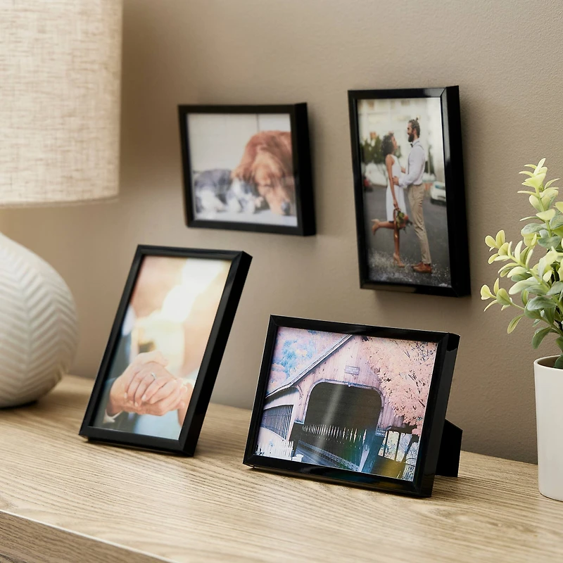 Basics 4 Pack 4" x 6" Black Multipurpose Frames by Studio Décor®