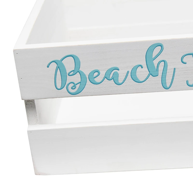 Elegant Designs White Wash Coastal Towel Holder