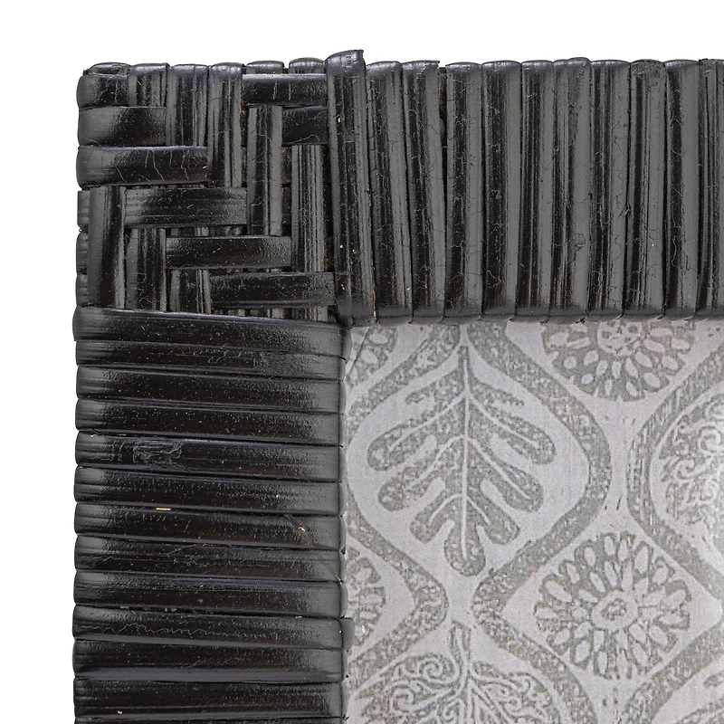 Hello Honey® Black Handwoven Rattan Photo Frame