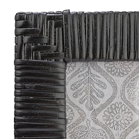 Hello Honey® Black Handwoven Rattan Photo Frame