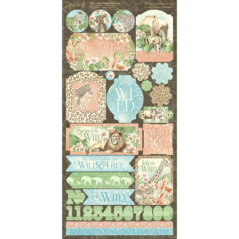 Graphic 45® Wild & Free Collection Cardstock Stickers