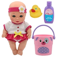 New Adventures Magic Nursery™ Love Buckets Bath Safe Baby Doll Playset